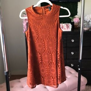 Copper sunflower dress